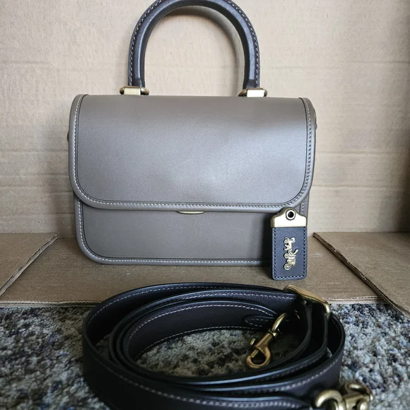 Coach Rogue Top Handle Dark Stone Bag - Picture 1 of 14